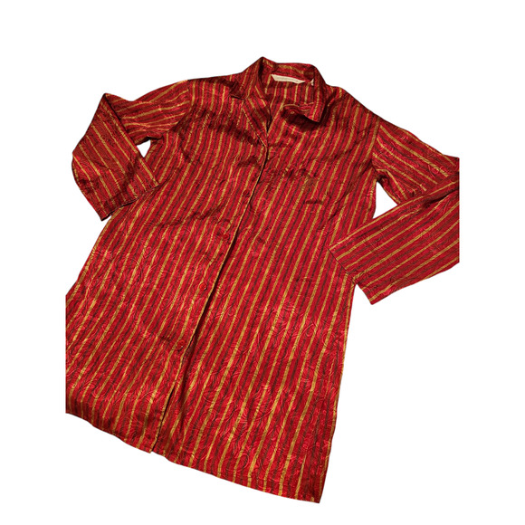 Victoria's Secret Vintage 1990s Red Satin Nightgown Size Small button front - Picture 1 of 3